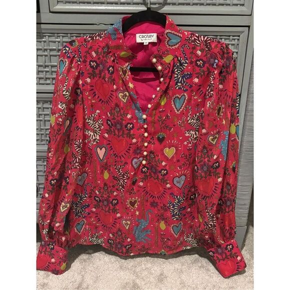 NWOT Crosby Blaise Blouse, XS, $225 E3 - Picture 3 of 8